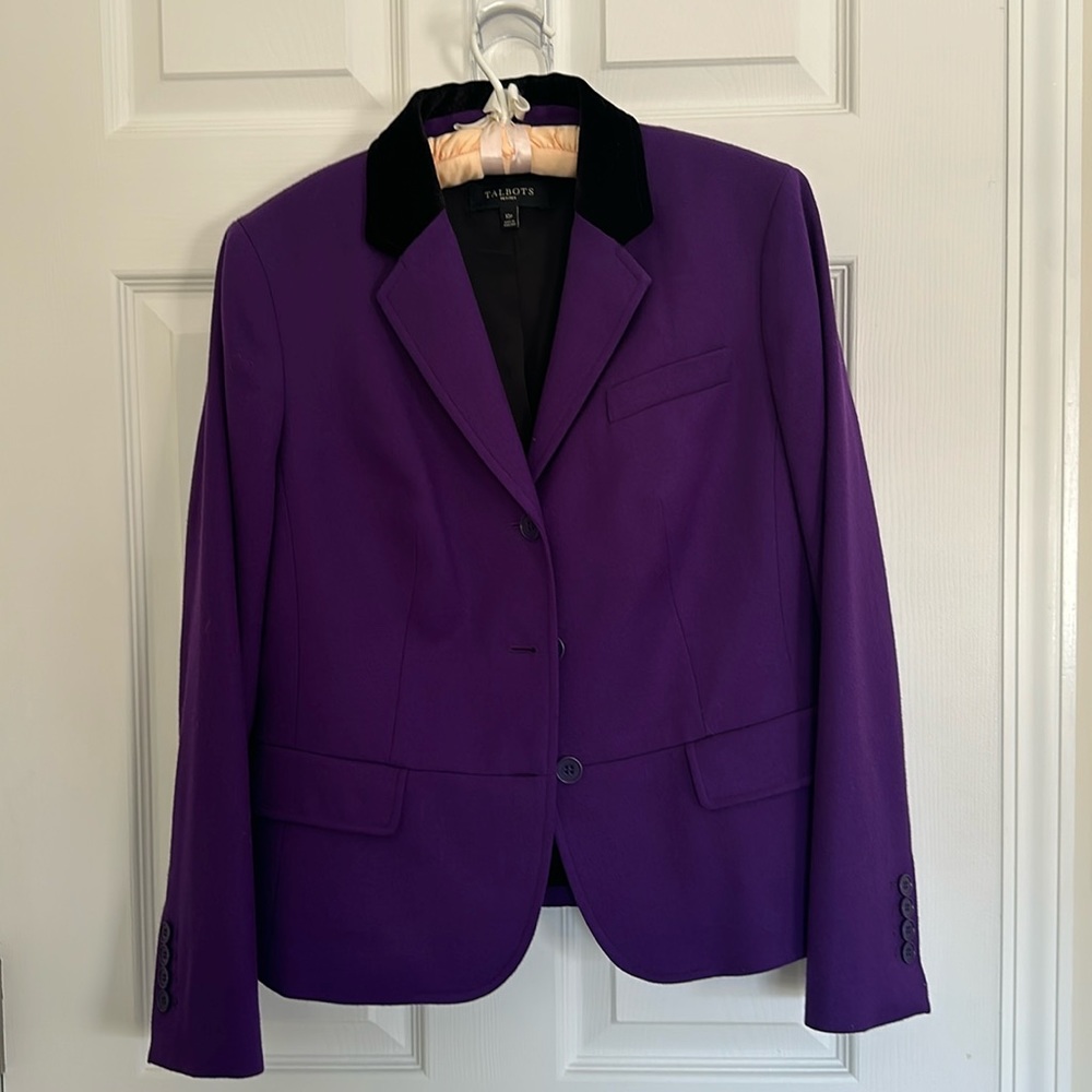 Talbots Purple Blazer -10P-wool